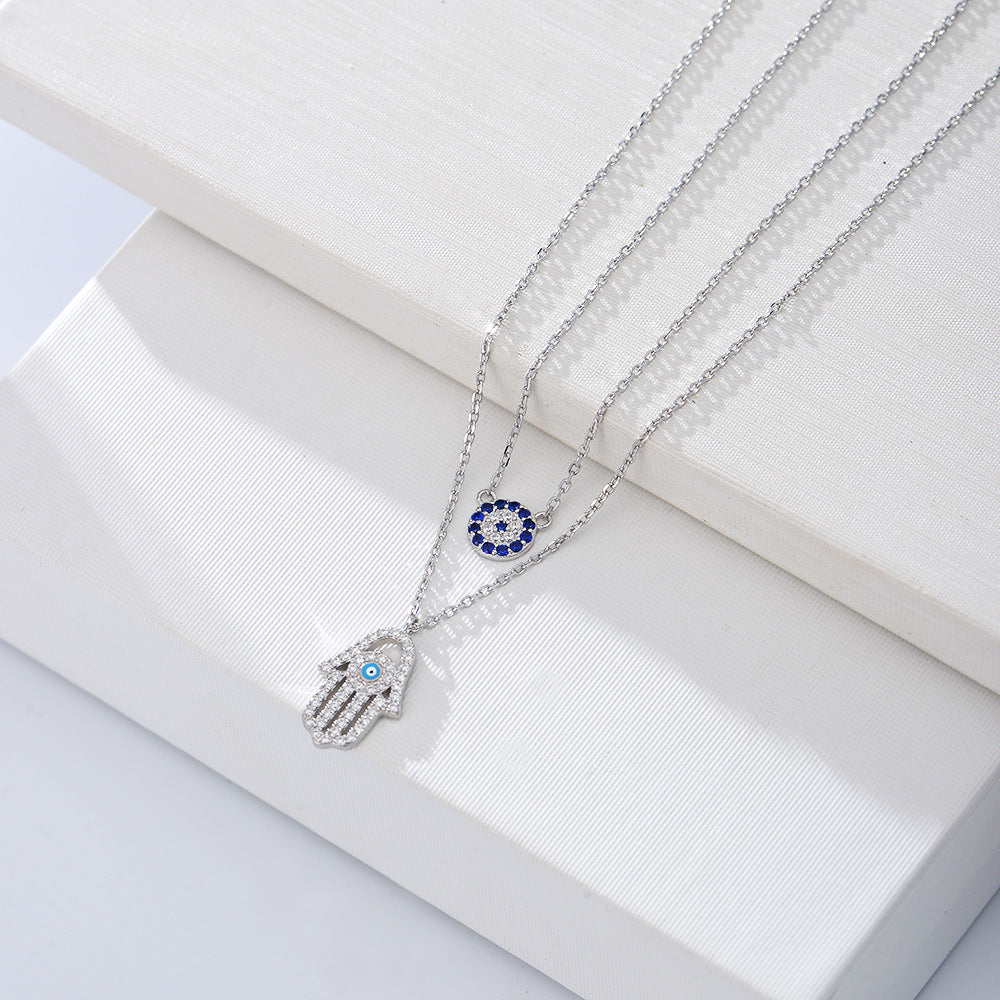 Hamsa's Gaze Embrace Necklace