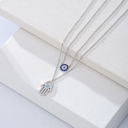 Hamsa's Gaze Embrace Necklace