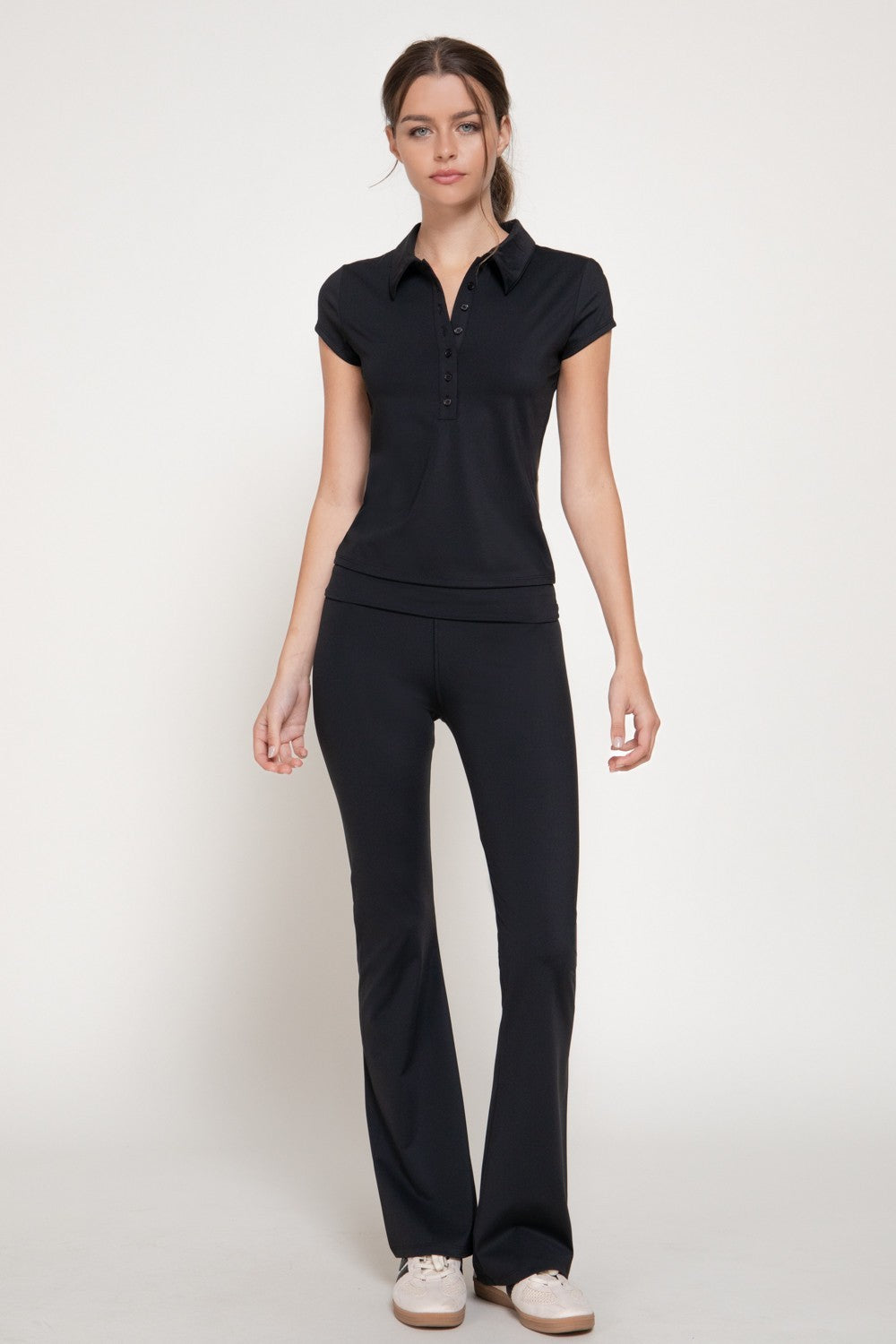 Short Sleeve Polo Workout Top