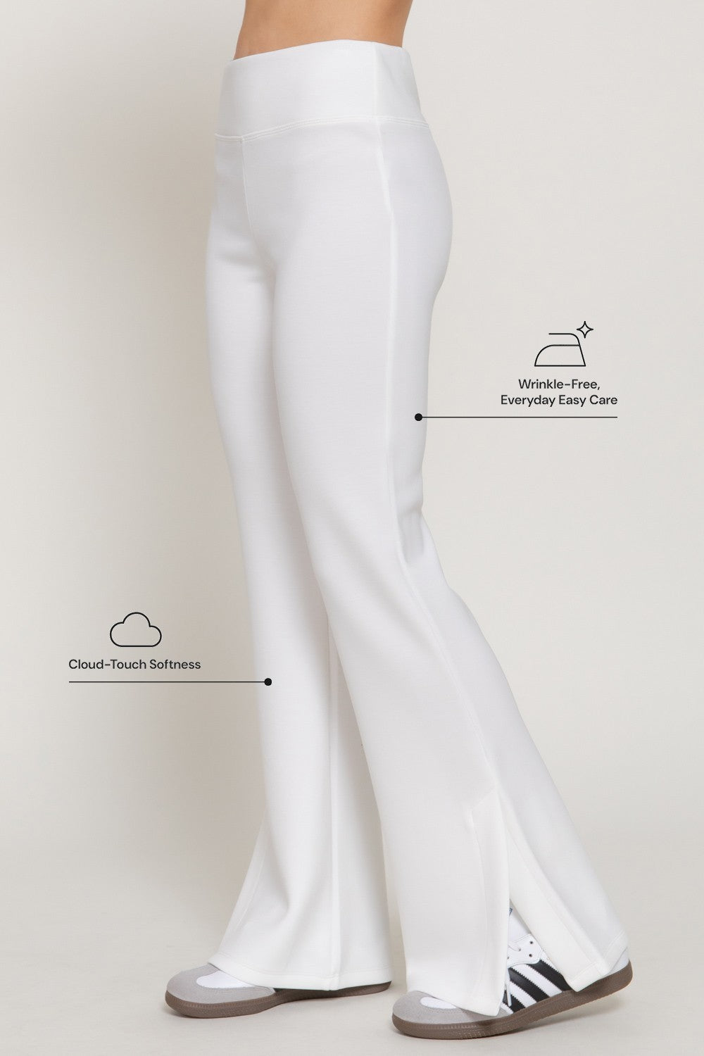 Flare Soft Bottom Slit Scuba Pant