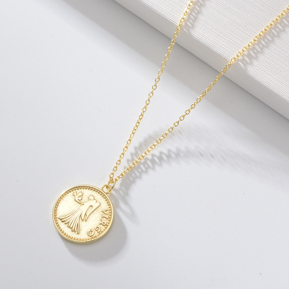 Gilded Zodiac Coin Serenade Necklace