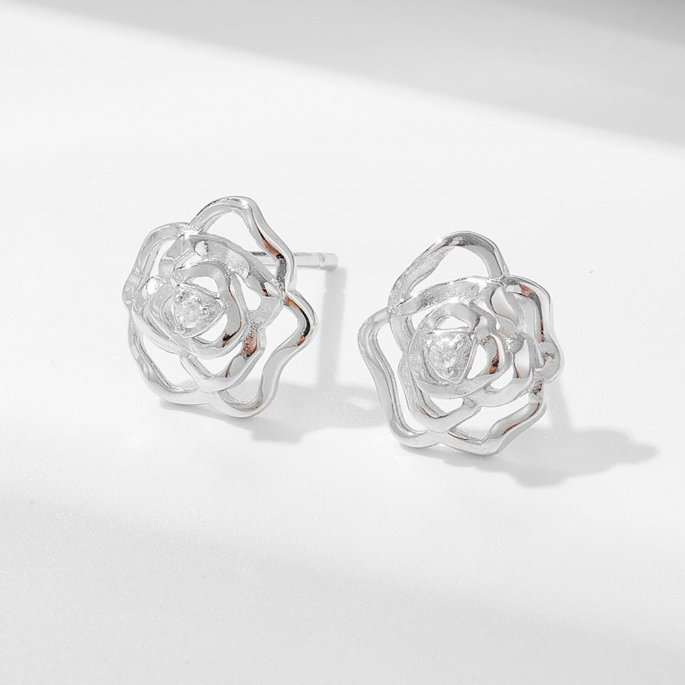Rose Petal Sparkle Earrings Stella Harte
