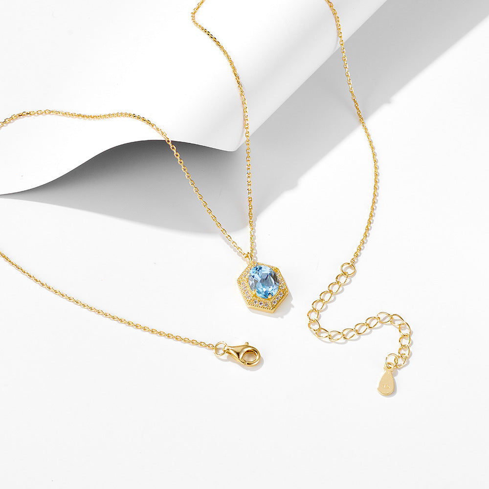 Azure Eternity Glow Necklace Stella Harte