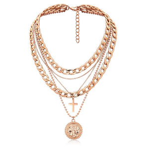 Golden Divinity Layered Necklace