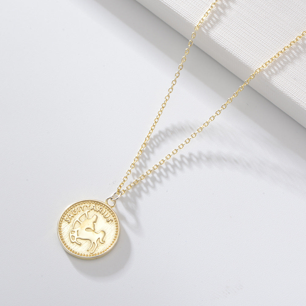 Gilded Zodiac Coin Serenade Necklace