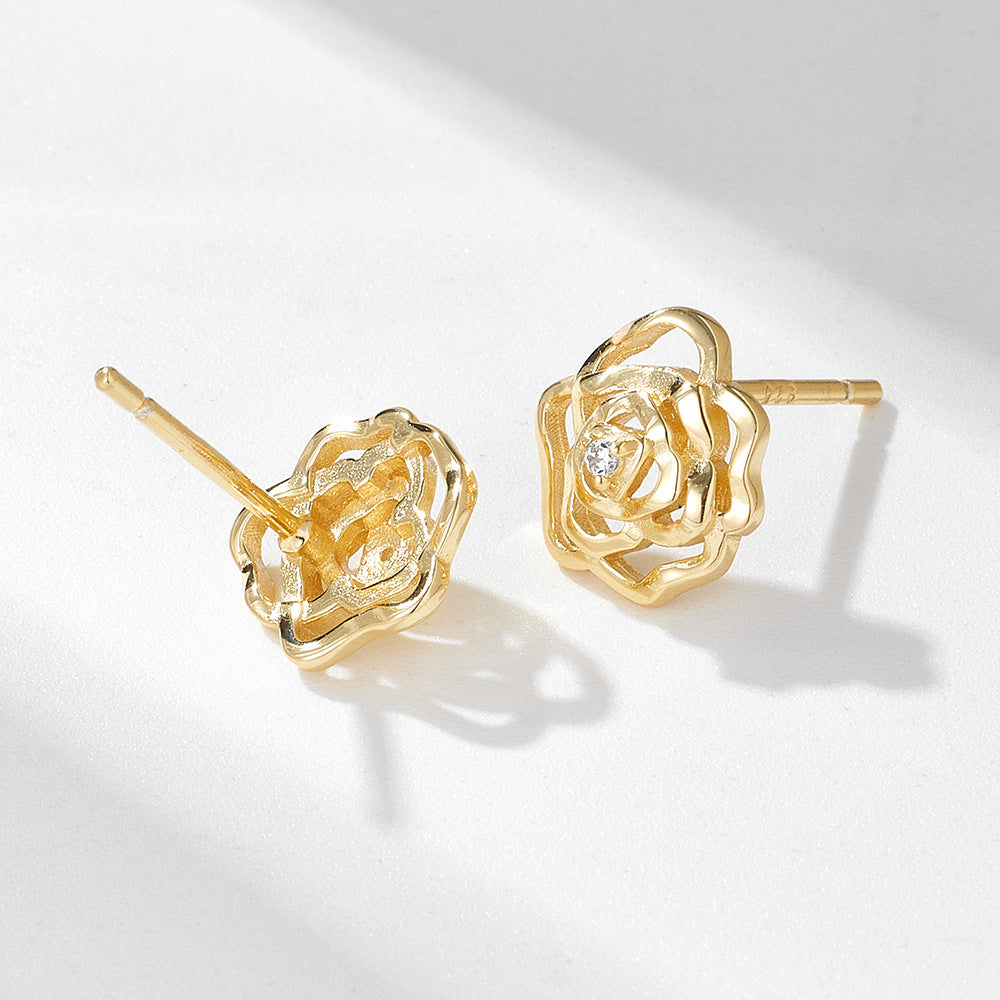Rose Petal Sparkle Earrings Stella Harte