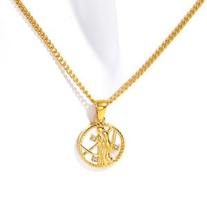 Zodiac Charm Pendant Necklace