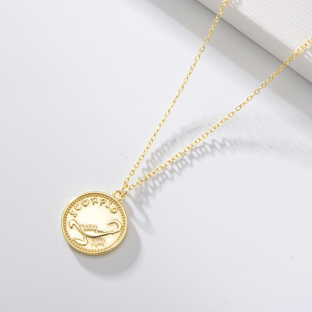 Gilded Zodiac Coin Serenade Necklace