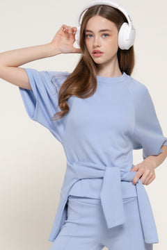 Short Slv Wasot Darts Modal Scuba Knit Top
