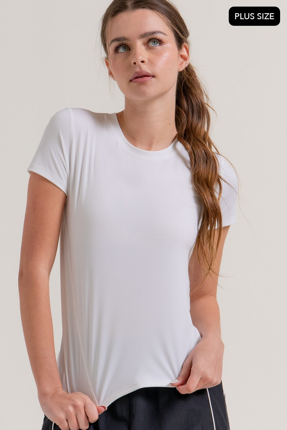 Short Sleeve Side Seam Workout Top