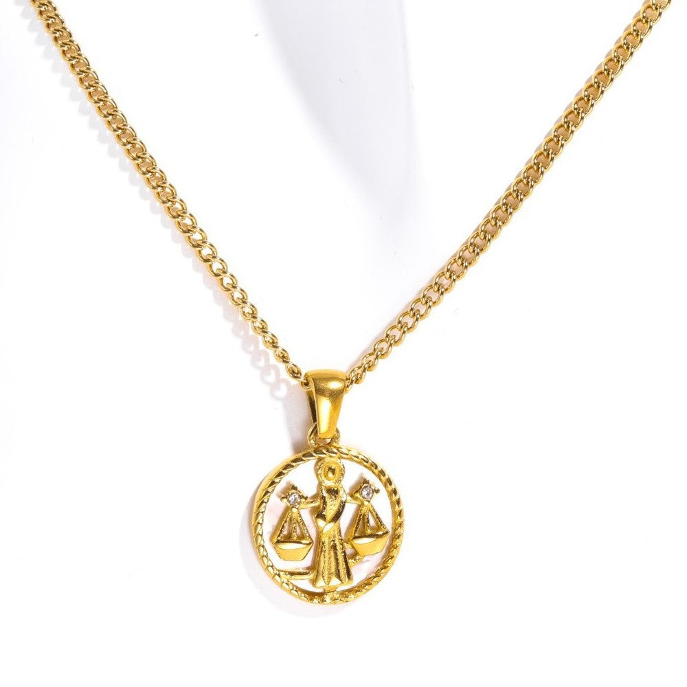 Zodiac Charm Pendant Necklace Stella Harte