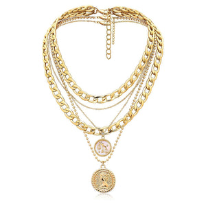 Golden Divinity Layered Necklace