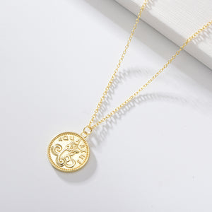Gilded Zodiac Coin Serenade Necklace