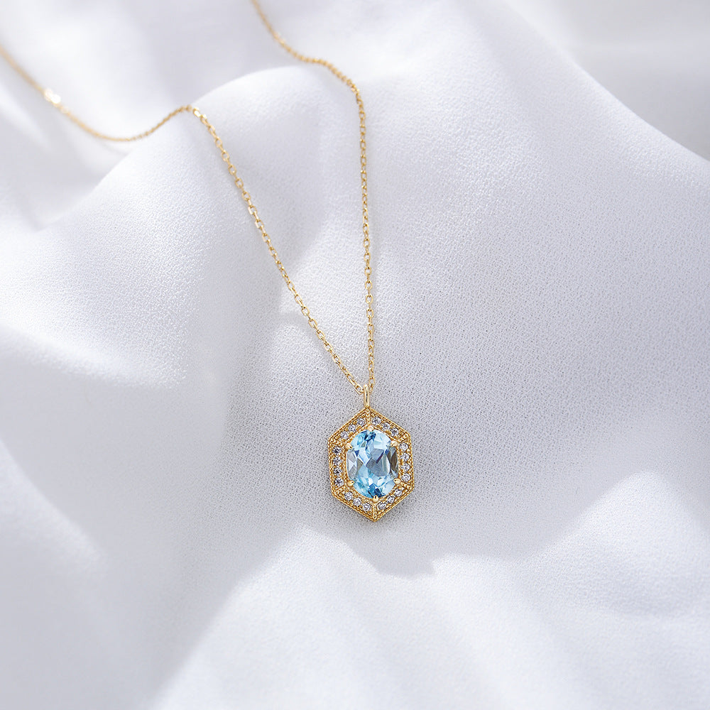 Azure Eternity Glow Necklace Stella Harte