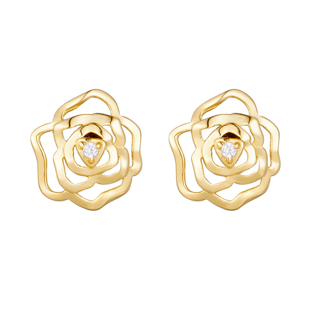 Rose Petal Sparkle Earrings Stella Harte