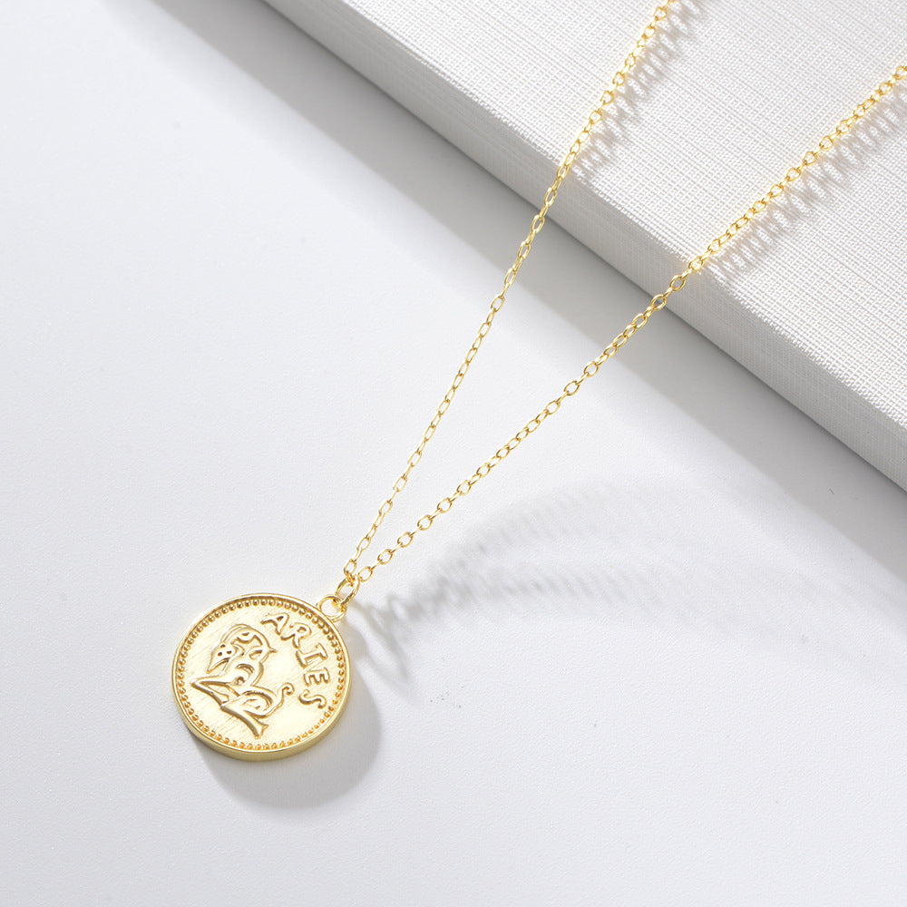Gilded Zodiac Coin Serenade Necklace Stella Harte
