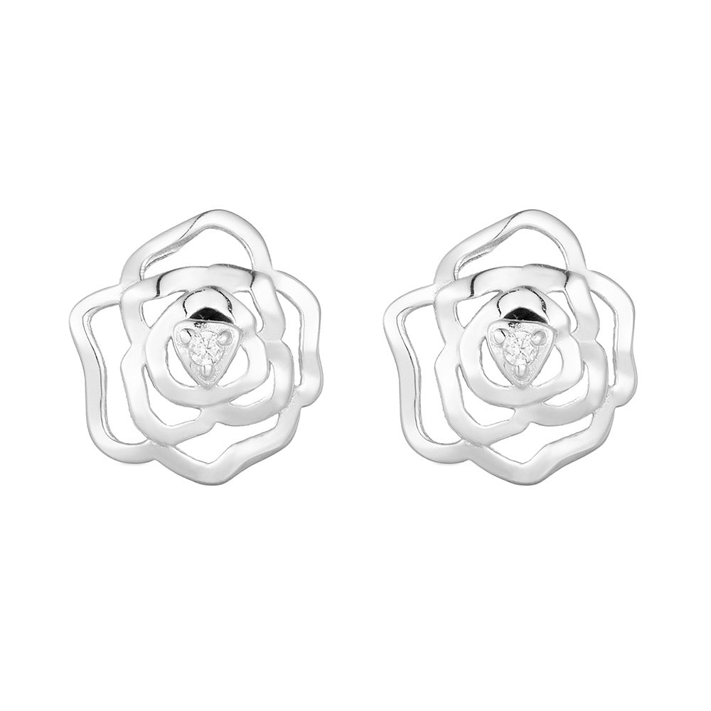 Rose Petal Sparkle Earrings Stella Harte