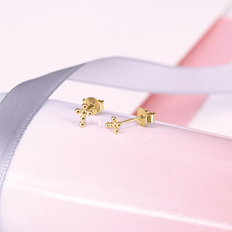 Beaded Cross Stud Whispers Stella Harte