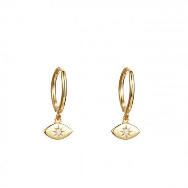 Sunny Evil Eye Hoops