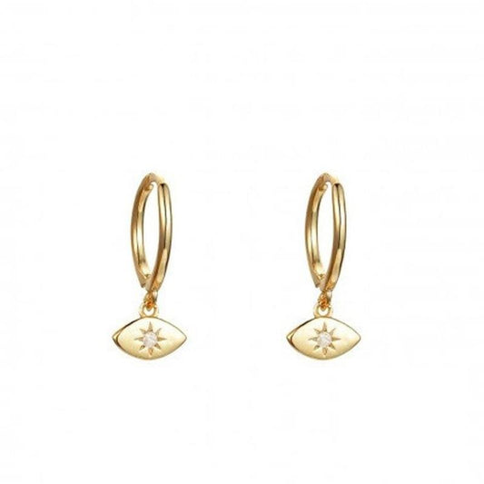 Sunny Evil Eye Hoops
