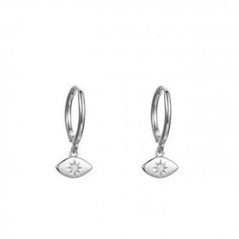 Sunny Evil Eye Hoops