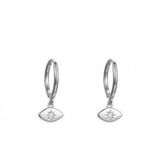 Sunny Evil Eye Hoops