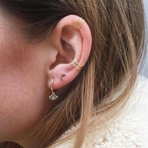 Sunny Evil Eye Hoops