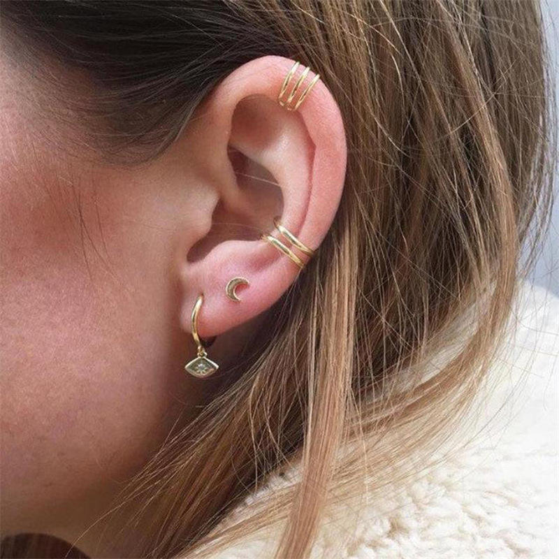 Sunny Evil Eye Hoops