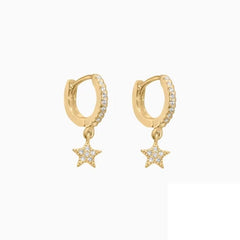 Twinkly Star Hoop Drops