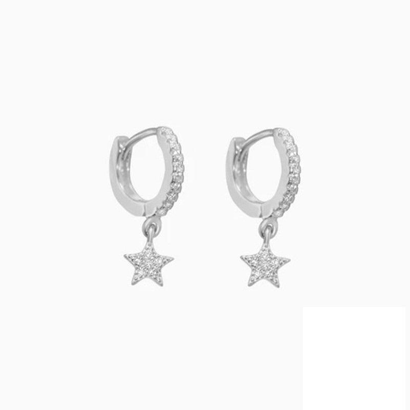 Twinkly Star Hoop Drops Stella Harte