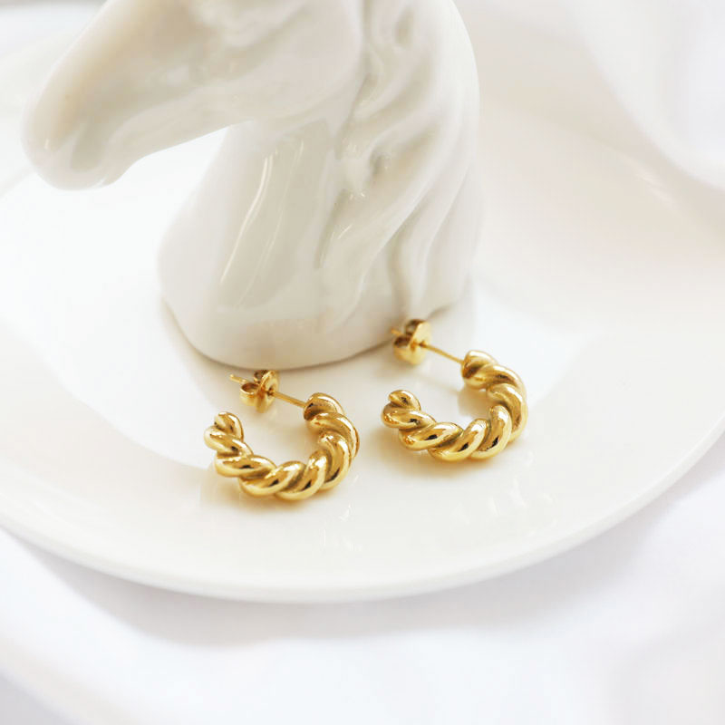 Onyx Crescent Hoop Mystery Stella Harte