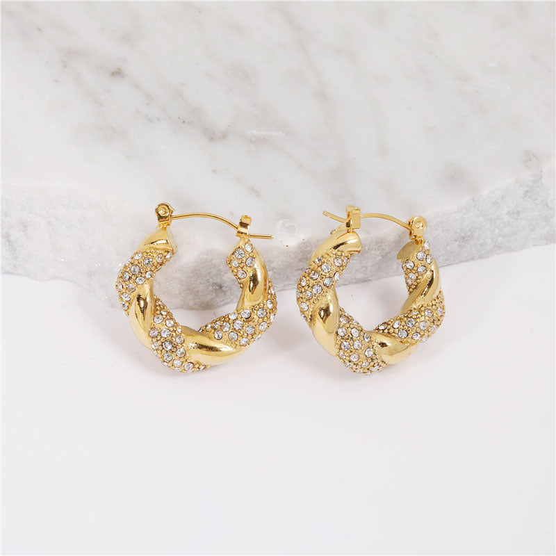 Quartz Crystal Hoop Shimmer Stella Harte