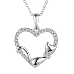 Twinkle Tail Heart Necklace