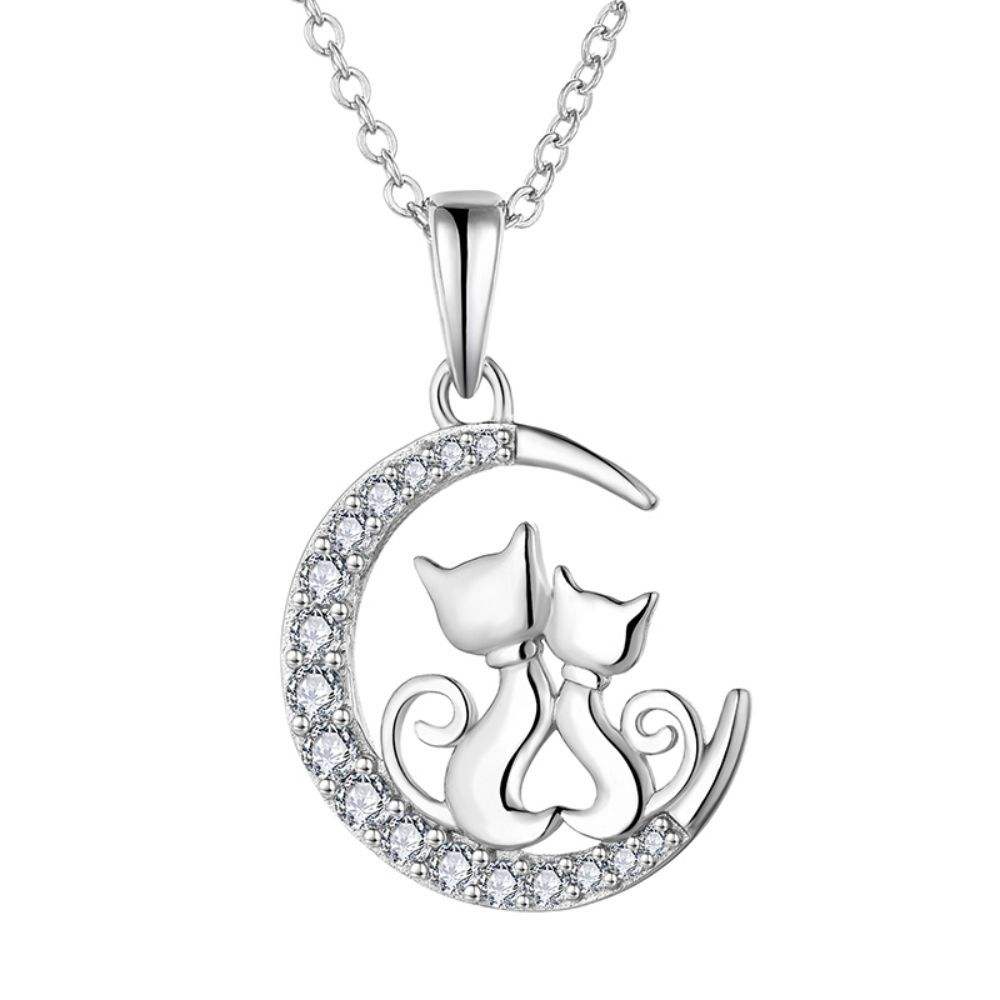 Celestial Cuddle Cats Necklace Stella Harte