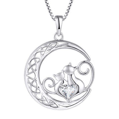 Eternal Knot Cat Lovers Necklace