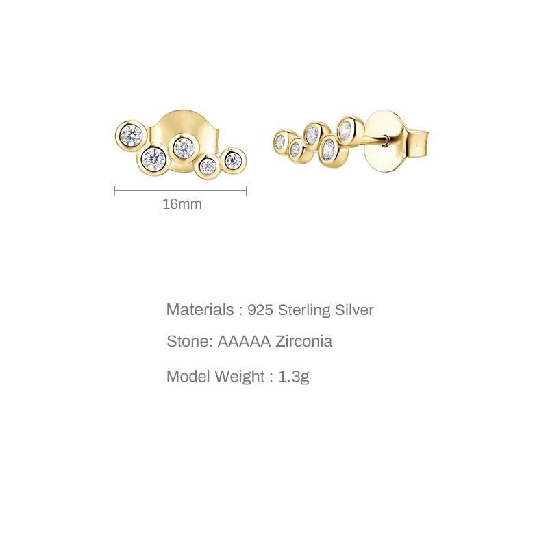 Bubbly Diamond Glow Studs Stella Harte