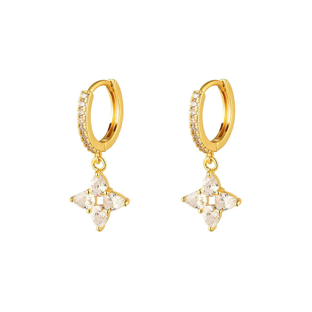 Radiant Flower Hoop Drops Stella Harte