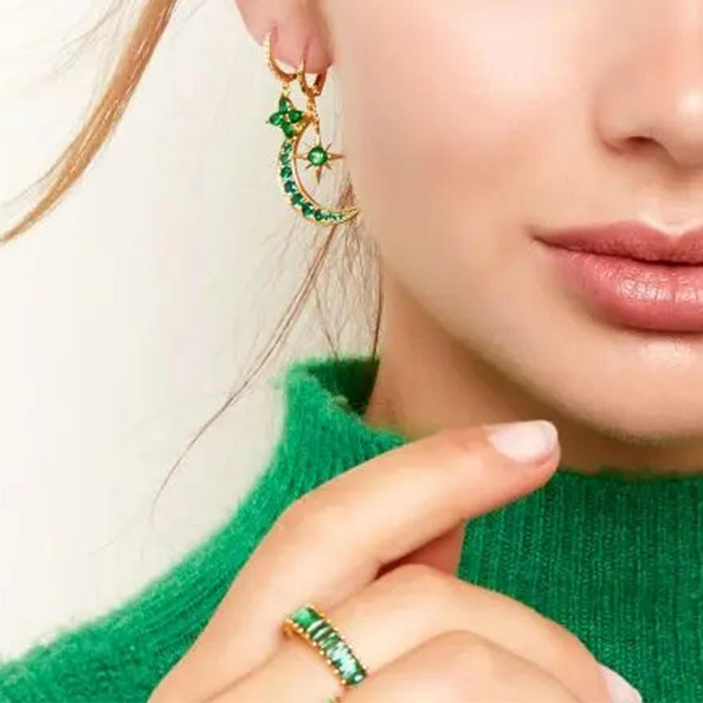 Radiant Flower Hoop Drops