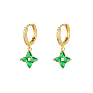 Radiant Flower Hoop Drops