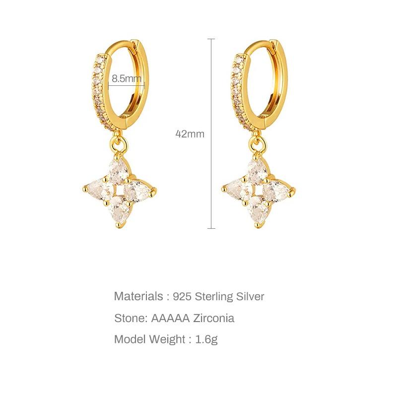 Radiant Flower Hoop Drops