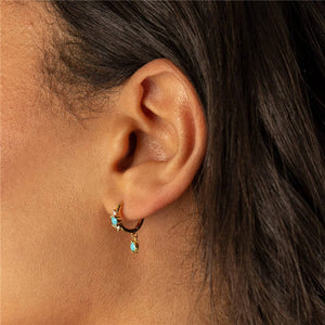 Turquoise Dream Hoop Drops