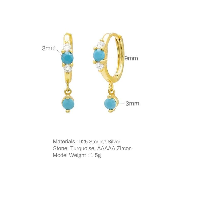Turquoise Dream Hoop Drops Stella Harte