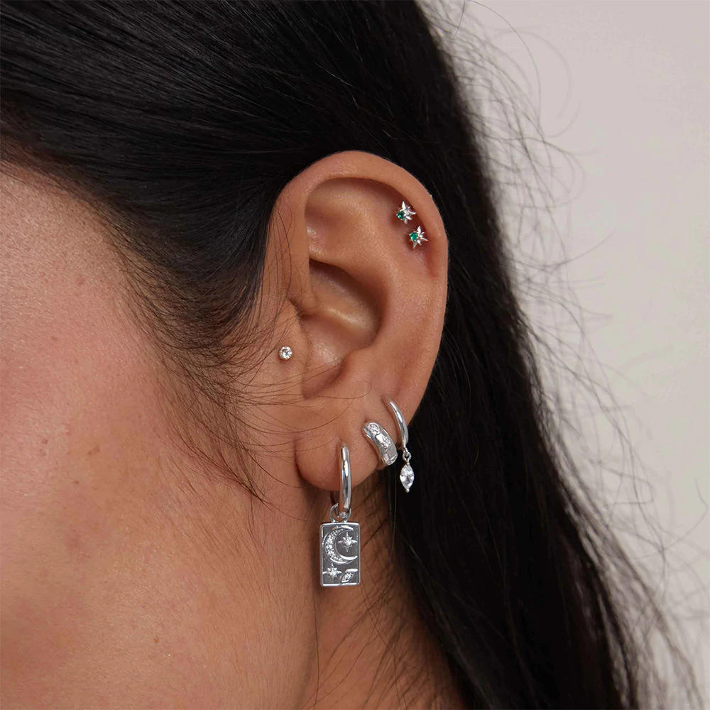 Elegant Teardrop Hoop Glow