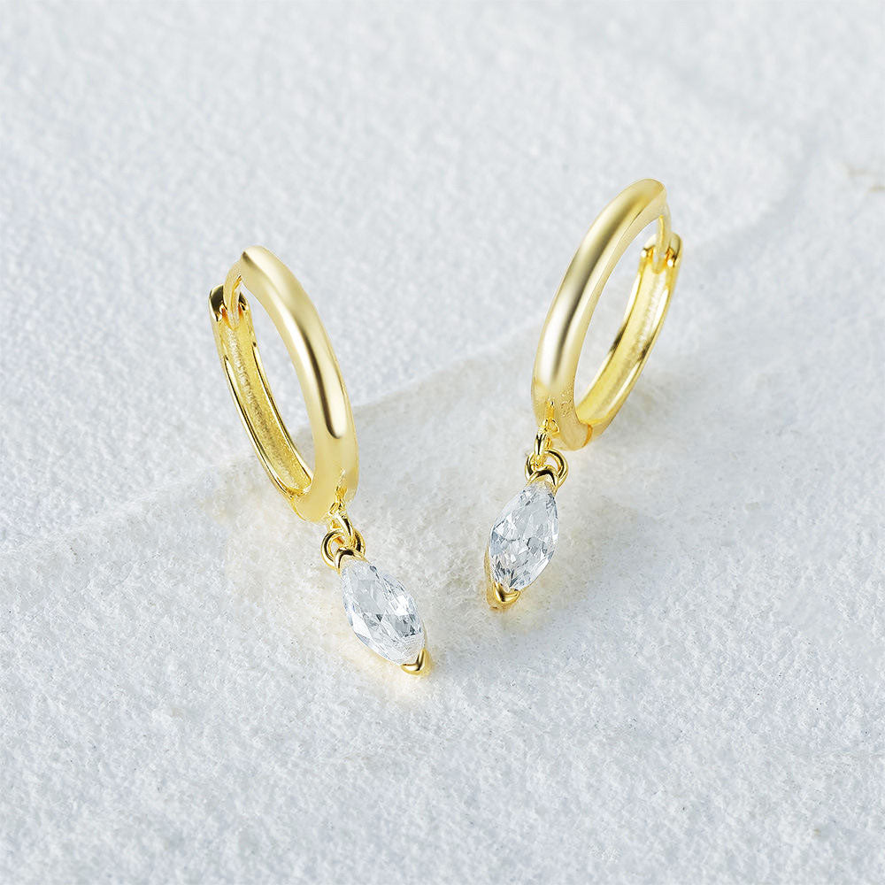 Elegant Teardrop Hoop Glow