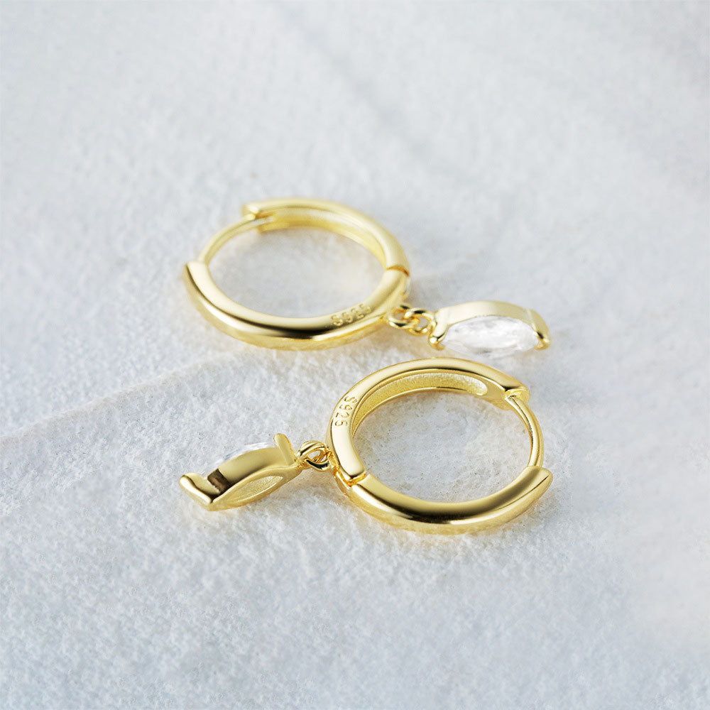 Elegant Teardrop Hoop Glow