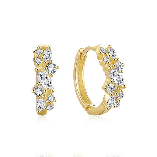 Floral Diamond Hoop Blossoms