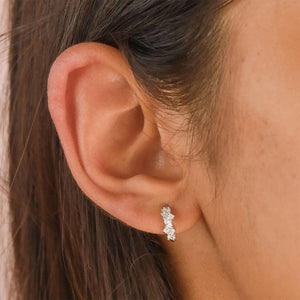 Floral Diamond Hoop Blossoms