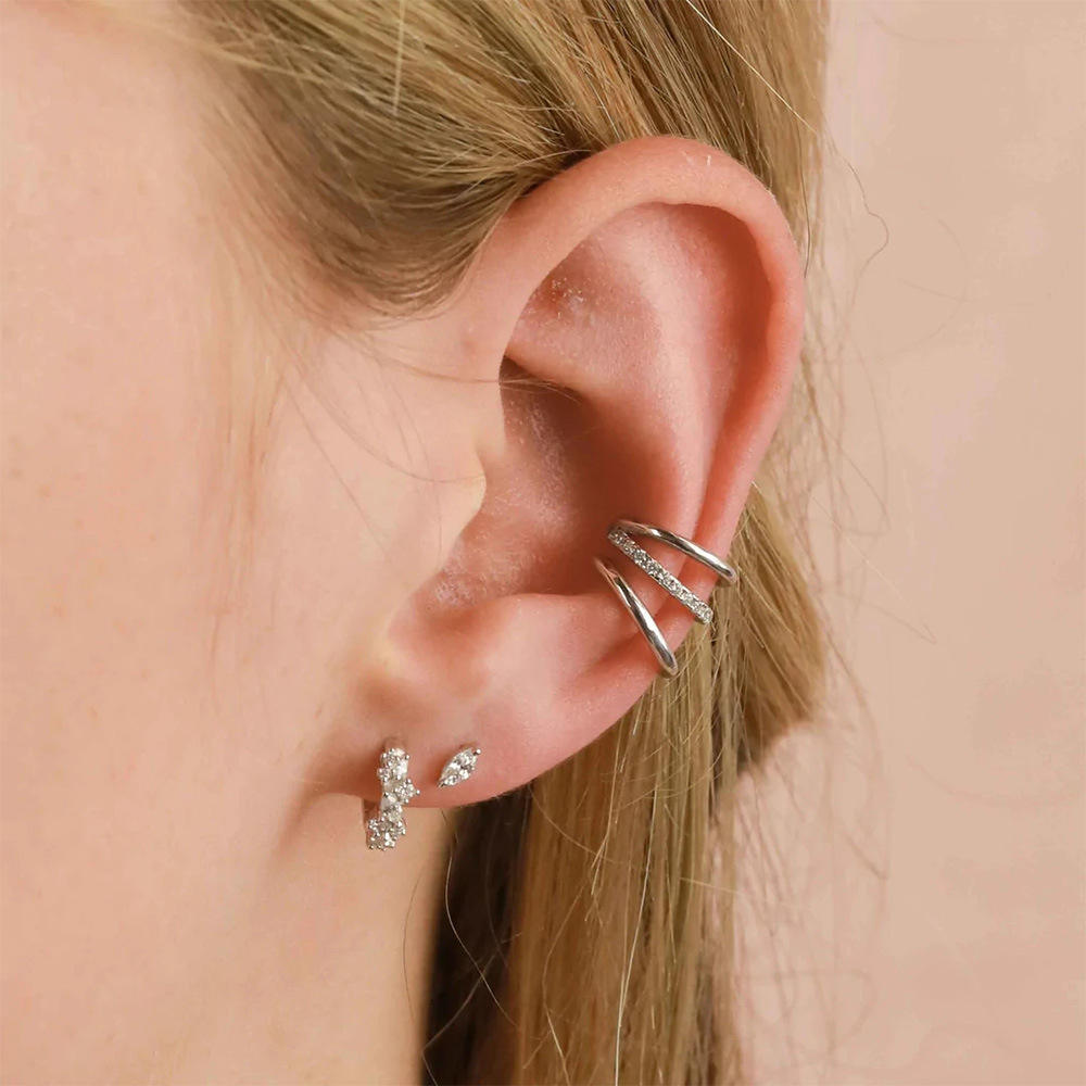Floral Diamond Hoop Blossoms