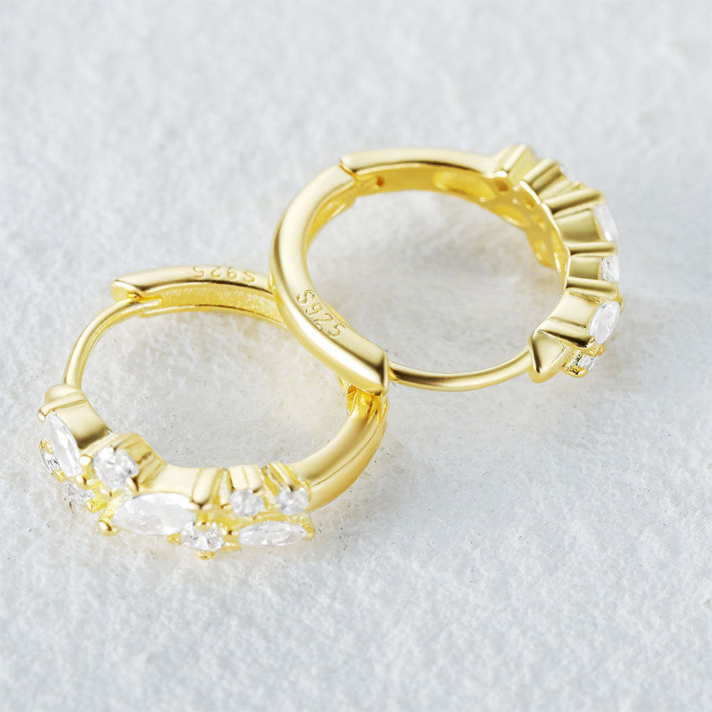 Floral Diamond Hoop Blossoms