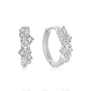 Floral Diamond Hoop Blossoms